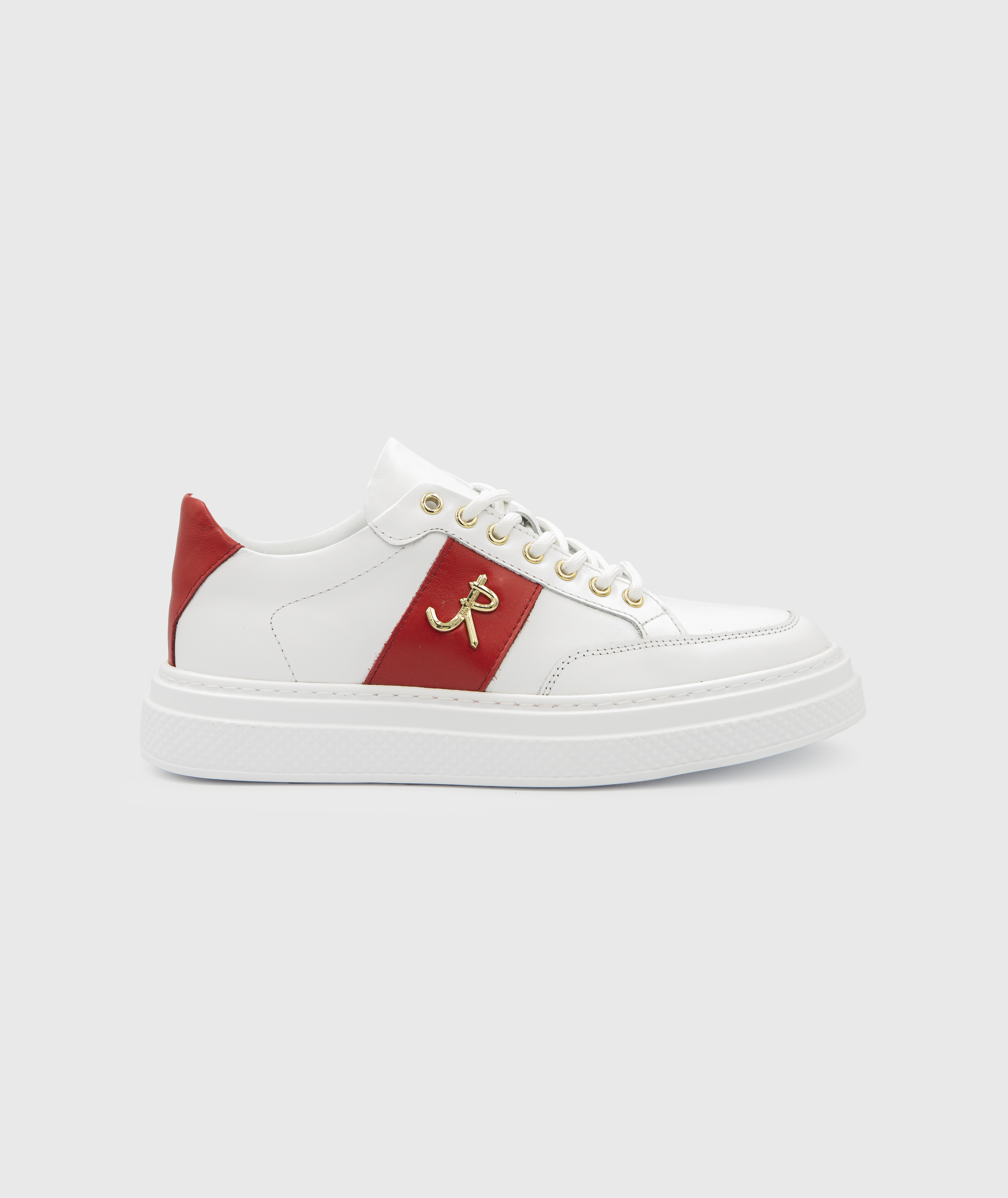 Fontia - Beyaz Erkek Kırmızı Detaylı Deri Ayakkabı – JR.SHOES